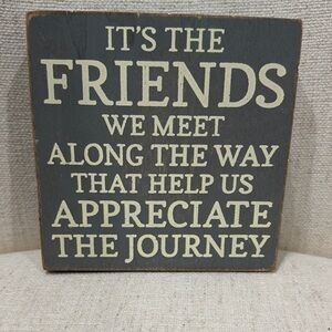Gray and Cream Inspirational Quote Plaque